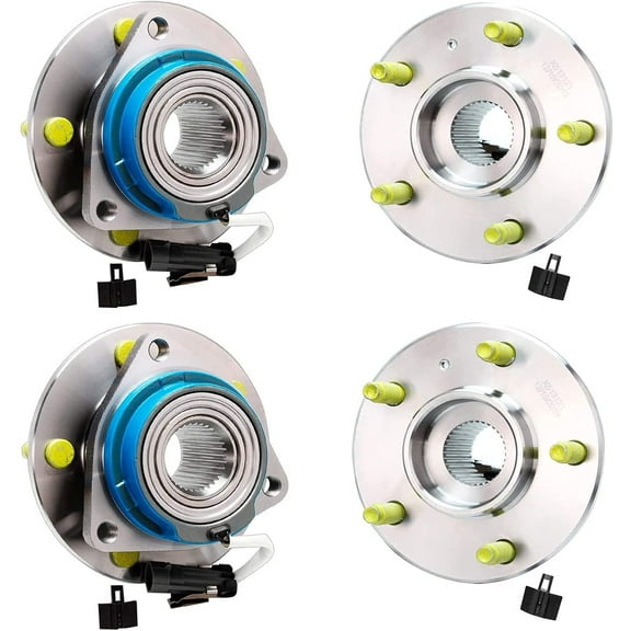 Detroit Axle - 4pc AWD Front & Rear Wheel Hub Bearings Replacement for Buick Rendezvous Pontiac Aztek