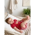 thumbnail image 3 of Loicainy Toddler Kids Girl Back to School Clothes Set 18 24 Months 2T 3T 4T 5T 6T Pencil Embroidery Short Sleeve Tops and Plaid Shorts Outfits Set, 3 of 9