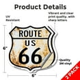thumbnail image 2 of Route Us 66 Rustic (2 Pack) 6 inch X 6 inch Shield Shaped Heavy Duty 3.2 mil Vinyl Decals Weather Resistant, UV Protected for Workplace Made in the USA, 2 of 6