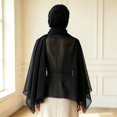 thumbnail image 5 of HuangHuanChen Shawl Wraps for Women Lace Hijab Soft Lightweight Shawl With Elegant Lace Trim Non Head Scarf For Womens Everyday Wear Shawls and Wraps for Evening Dresses One Size, 5 of 7