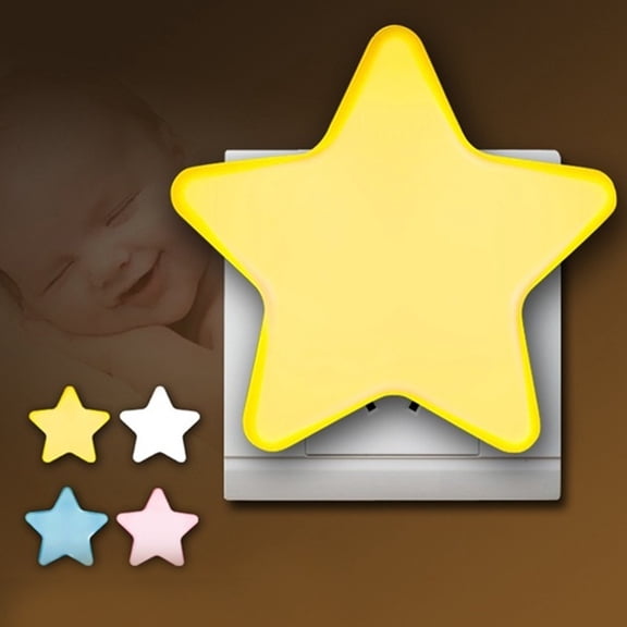 Joernso EU/US Plug Star LED Night Light Sensor Control Baby Sleeping Lamp Decoration