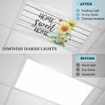 thumbnail image 5 of Ceiling Light Cover for Classroom, Vintage Floral Sunflower Magnetic Fluorescent Light Covers Filter for School,Office, 2X4&nbsp; FT, Pack of 3, Home Sweet Home Rustic Farm Wood, 5 of 8