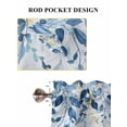 thumbnail image 6 of Blue Eucalyptus Leaves Bathroom Window Curtain, Watercolor Botanical Weeping Leaf Light Filtering Coffee Kitchen Curtains, Bedroom Living Room Curtains 2 Panel 84"x63", 6 of 6