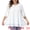 White, variant on DARING DIVA Women's Plus with Crew Neck and Ruffle Half Tops 1X White