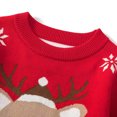 thumbnail image 4 of Odeerbi Kids Boys Girls Christmas Sweater Cute Winter Thermal Knit Crewneck Sweater Kids Baby Fall Christmas Pullover Sweater Knitted Bottoming Shirt Kids Clothes Red, 4 of 5