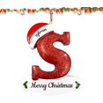 thumbnail image 1 of Adorno navideño colgante, colgante navideño personalizado con monograma, adorno navideño con nombre hecho a mano, 1 of 6