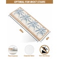 thumbnail image 4 of Blue Palm Tree Stair Treads for Wooden Steps Indoor Runner Rug Carpet, Coastal Summer Wooden 7 Pieces Peel and Stick Staircase Step Treads Covers Washable Throw Door Mats, 30"x8", 4 of 6