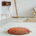 thumbnail image 3 of Rocket Round Floor Cushion with Handle, Flying Space Elements Playful Modern Pattern, Decorative Pillow for Living Room & Dorms, 18" Round, Burnt Sienna Quartz, by Ambesonne, 3 of 4