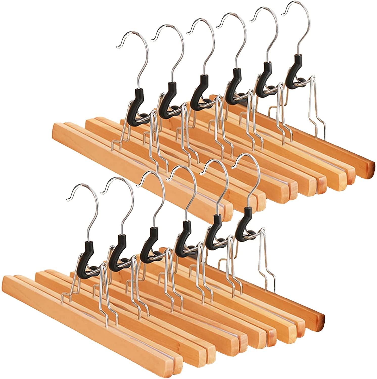 Oypla  10x White Wooden Skirt Hangers  Shop Online Today