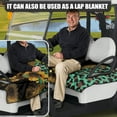 thumbnail image 5 of Renewold Golf Cart Seat Cover with 4 Pockets Soft Quick Dry Non-Slip Golf Cart Cloth Seat Cover Compatible with EZGO Yamaha and More 2 Person Club Cars, Sunflower Leopard Print Green, 5 of 7