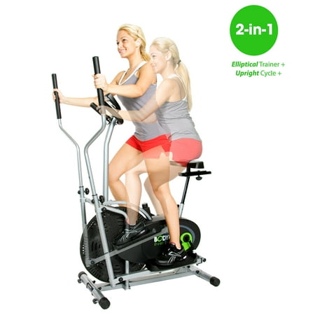 Body Rider 2-in-1 Fitness machine w/ elliptical trainer & exercise (Best Exercises Without Any Equipment)