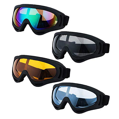 LJDJ Ski Goggles Snowboard Adjustable UV 400 Protective Motorcycle Pack of 4 