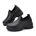 thumbnail image 3 of Men Chef Shoes Non Slip Oil Resistant Waterproof Safety Work Shoes Comfortable Nursing Nurse Shoes for Gardener Men Women Indoor and Outdoor Chef Clogs for Kitchen Office Seaside, 3 of 7