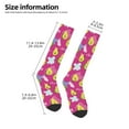 thumbnail image 5 of Fotbe Pink Green Avocado print Women's Men's Novelty Crew Socks Cotton Socks Knee High Socks for Walking,Running,Nurses,Pregnancy, 5 of 9
