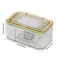 thumbnail image 3 of Weloille Wall Mounted Tissue Box, Automatic Lift Dustproof Transparent Storage Box, Flip Cover Desktop Wall Hanging Dispenser, Multifunctional Storage Box for Entryway Bathroom Kitchen, 3 of 6