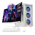 thumbnail image 1 of Computadora Escritorio Completa Xtreme PC Gaming AMD Radeon Vega 8 Ryzen 7 5700G 16GB SSD 500GB Monitor Curvo 27 100Hz WIFI White juegos casuales, trabajo y estudio, 1 of 6