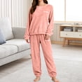 thumbnail image 5 of CQXIDFH Pajamas Set for Women Plus Size Thickened Coral Velvet Pajama Set Warm Winter Loungewear Large Casual Home Wear Pjs Lounge Set, 5 of 5