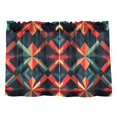 thumbnail image 7 of Yayeee Kitchen Curtains Tier Pair Light Filtering 27"x36" Rod Pocket Short Cafe Window Panel, Red Abstract, 7 of 7