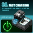 thumbnail image 2 of FUBIS DC18RC Rapid Battery Charger DC18RD DC18RA for Makita 14.4V-18V LXT Li-ion Battery BL1815 BL1820 BL1830 BL1850 BL1860 BL1840 BL1430 BL1415, 2 of 7