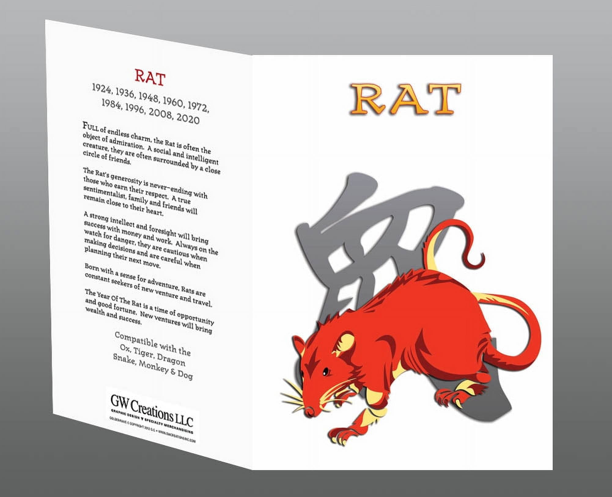 Asian Oriental Chinese Zodiac Animal Horoscope 12 pack Greeting Card Set, All 12 animal sign designs