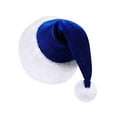 thumbnail image 2 of Christmas Hat,Santa Hat,Santa Hat Holiday for Adults Unisex,Velvet Comfort Extra Thicken Fur Xmas Hat for New Year Festive Party,Blue, 2 of 9