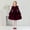 Wine, variant on Xiaowennn Girls' Dress Ruffled Long Sleeve Casual Spring And Autumn Party Dress Party Games Family