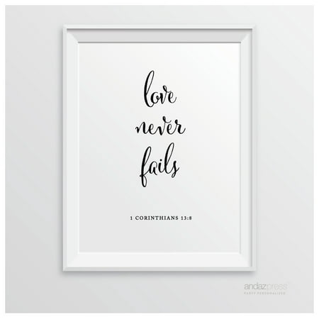 Corinthians 13 8 Love Never Fails Biblical Quotes Formal Black