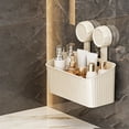 thumbnail image 6 of No Drill Bathroom Suction Storage Box, Suction Cup Bathroom Shelves, No Drill Shower Caddy, Wall Mount Organizer, Suction Storage Holder with Drain Holes, Removable Rack for Kitchen Bathroom, 6 of 7