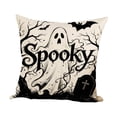 thumbnail image 2 of Halloween Throw Pillow Covers 18x18 Inch, Rustic Linen Decorative Square Pillowcases, Farmhouse Holiday Cushion Covers for Couch Sofa Living Room Bedroom Outdoor Home Decor, 2 of 6