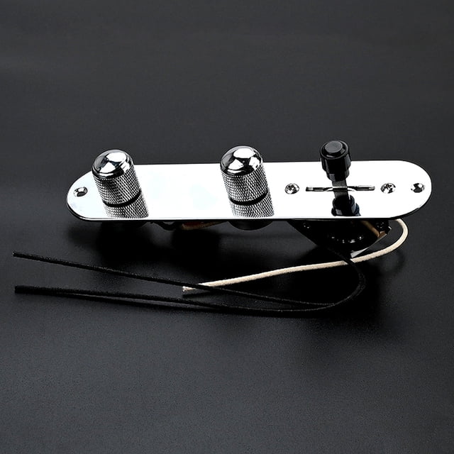 Prewired Guitar Control Plate Tone Volume Loaded 3 Assembly Toggle Wiring Way Switch Knob Metal Fixing Toggle Upgrade Replacement for Fender Telecaster