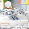 thumbnail image 2 of King 4 Piece Bedding Set Spring Easter Egg Blue Flower on White Soft Breathable Duvet Cover and Pillowcase, Cartoon Floral Garland Duvet Cover Set Bed Sheets for Bedroom Dormitory Guest Room, 2 of 9