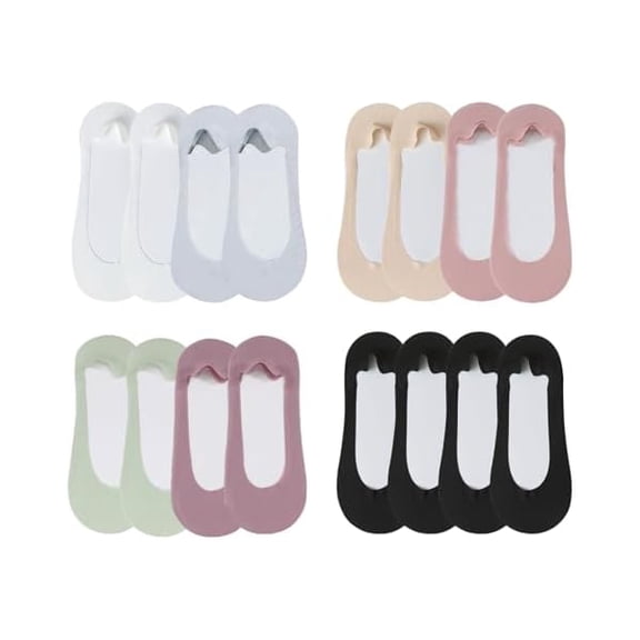 Eryueer No Show Socks Womens Thin Liner Socks Non-slip Athletic No See Short Invisible Low Cut Sock for Women Breathable