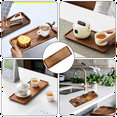 thumbnail image 4 of Small Wooden Tray for Display - Elegant Walnut Wood Serving Platter for Tea, Coffee, Snacks, Sushi, and Appetizers, 4 of 6