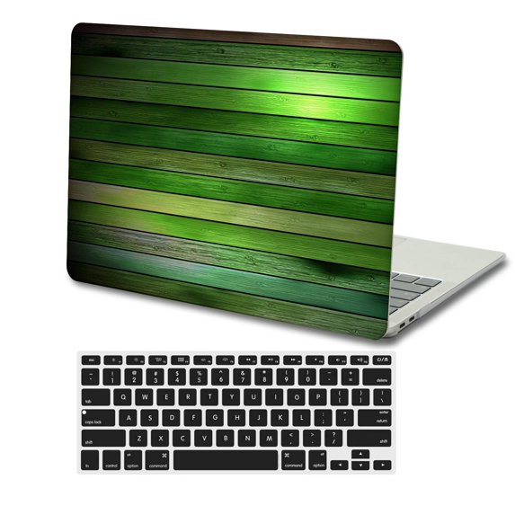 KSK KAISHEK Hard Case Shell Cover Compatible MacBook Pro 16 inchs with Touch ID Type C + Black Keyboard Cover Model: A2141 (Wood grain 100)