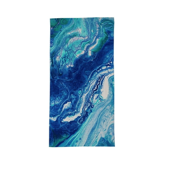 SEAKEEPER PRINTED BEACH TOWEL - TieDye Blue