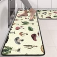 thumbnail image 2 of Kitchen Rugs Sets Of 2,Colorful Mushroom Frog Black Pattern Anti Fatigue Kitchen Mat Rugs Non Slip Washable,Decorative Kitchen Floor Mats for Kitchen,Sink,Laundry,17"x47"+17"x47", 2 of 5