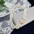 thumbnail image 2 of K-KED Classic Two Strands 8-9mm South Sea White Pearl Necklace 18"19", 2 of 4
