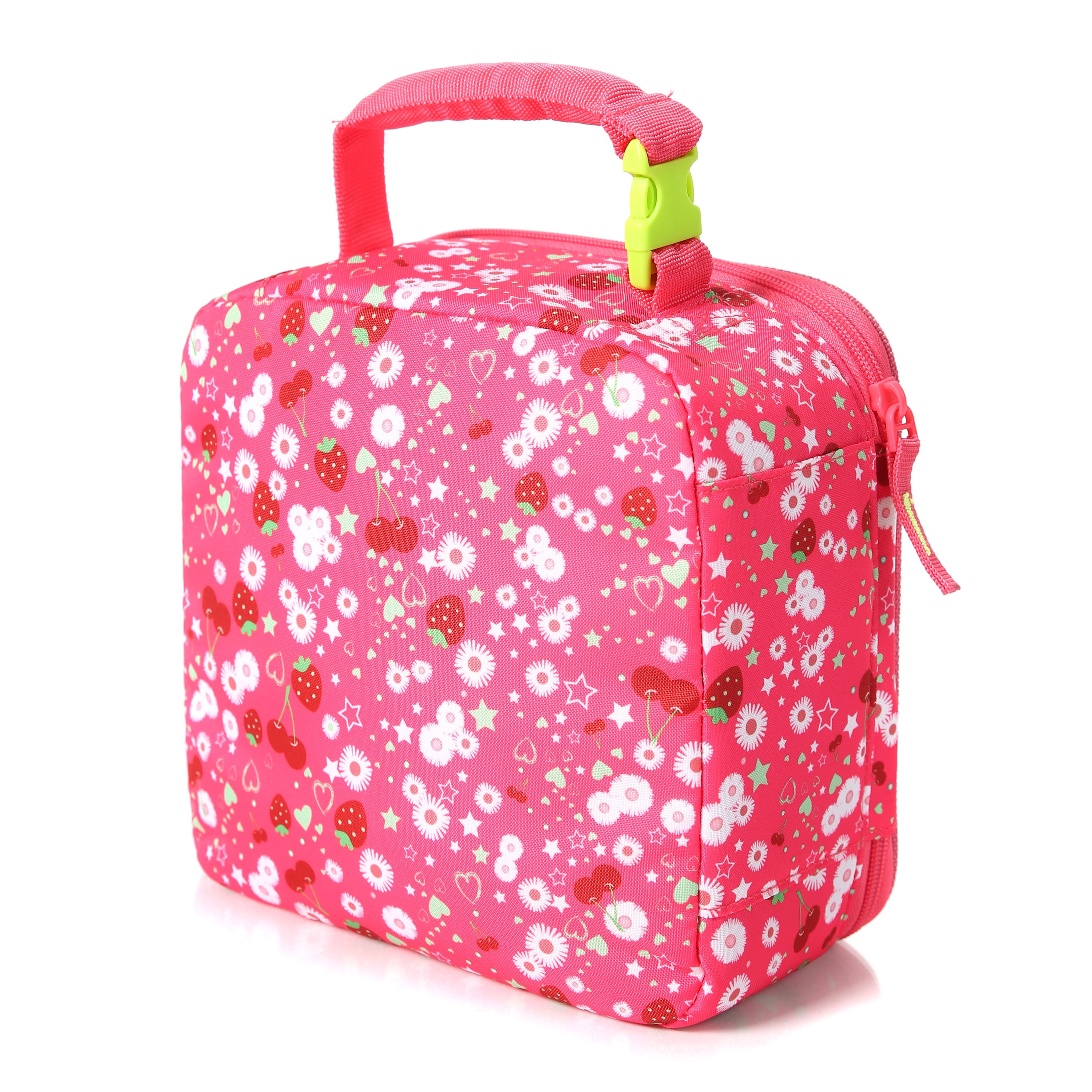 Arctic Zone Push & Pop Lunch Box Combo with Sensory Pop Handle, Ice Pack and Sandwich Container - Very Berry Cherry