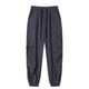thumbnail image 4 of Pantalones largos para hombre, de color liso, holgados, informales, con bolsillos, funcionales, con cordón, de trabajo, de poliéster., 4 of 9