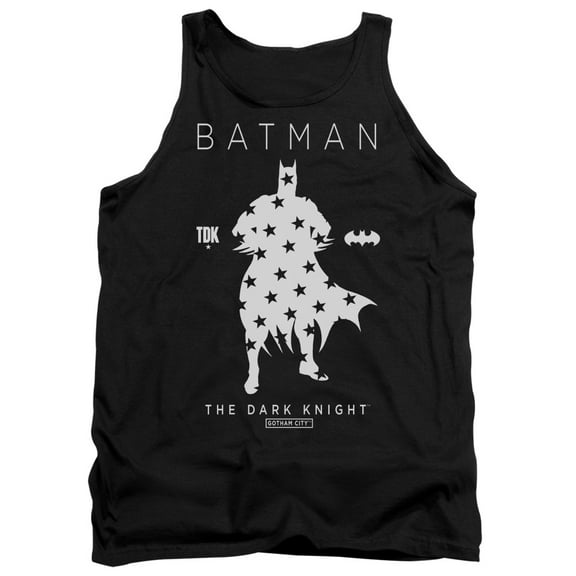Batman Star Silhouette Adult Tank Top Black