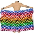 thumbnail image 5 of LA LEELA Men's Pareo Swim Trunk Swimwear Sarong Beach Wrap One Size Multi, Chevron Summer Vacation Aloha, 5 of 5