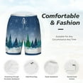 thumbnail image 6 of Picia Christmas Trees pattern Mens Swim Trunks with Compression Liner Stretch Beach Shorts Quick Dry with Zipper Pockets No-Chafing Board Shorts-Medium, 6 of 9