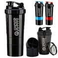 thumbnail image 2 of 3 Layers Shaker Protein Bottle Powder Shake Cup Large Capacity Water Bottle Mixing Cup Body Building Exercise Mixing Bottle, 2 of 6