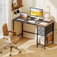 thumbnail image 2 of Gymax 48'' Computer Desk w/ 2 Fabric Drawers Open Storage Shelf for Working Gaming, 2 of 10