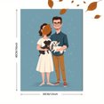 thumbnail image 3 of Couple with Pets Canvas Wall Art 15.75x11.81 Inches, 3 of 8