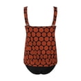 thumbnail image 5 of Aihuaihua Women's Polka Dot Tankini Swimsuit Swim Tank Top Tummy Control Bathing Suit with Black Bottoms Two Piece Swimwear Orange XL, 5 of 6