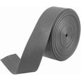 thumbnail image 1 of Tiras de cuero plegables de 5 m x 30 mm, cinta de PU gris para recortar bordes, cordón de cuero plano, correas de cuero sintético con grano de piel de cordero, cuerdas, hilo, 1 of 7