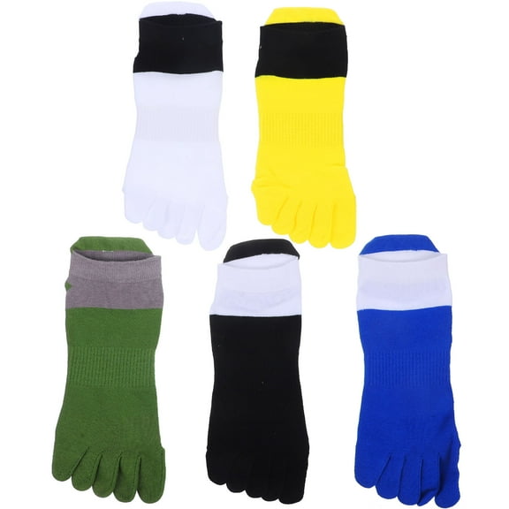 WHAMVOX  5 Pairs Separators Toe Socks Funny Compression Women