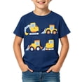 thumbnail image 2 of lnmuld Boys Excavator Print Short Sleeve Crew Neck T Shirt 4-5 Years,Yellow, 2 of 3