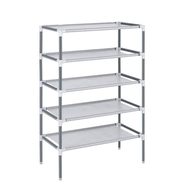 Estante para zapatos Niveles para el hogar Estante para zapatos Organizador de almacenamiento no tejido de acero inoxidable, 5 Niveles Advancent HA005098-03B